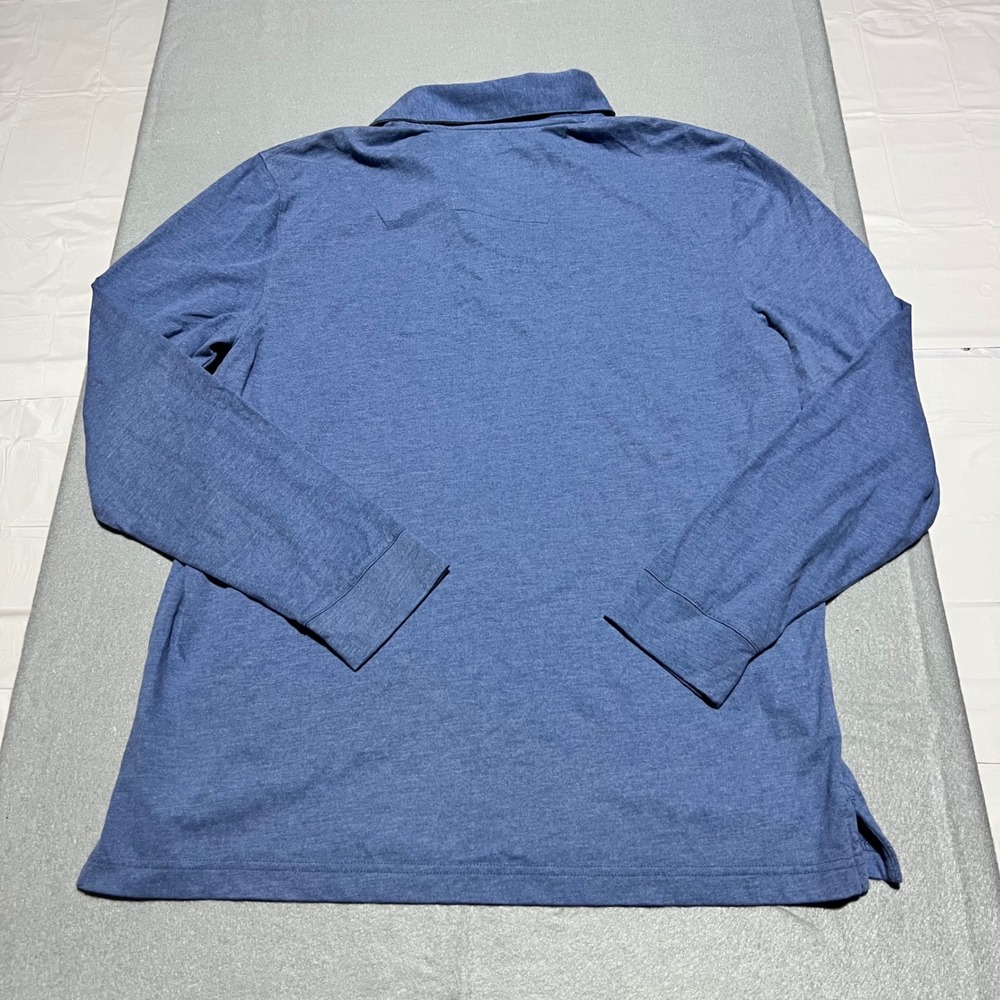 Nautica Mens Blue Heathered Long Sleeve Polo Shirt Size Large NWT - Picture 2 of 16